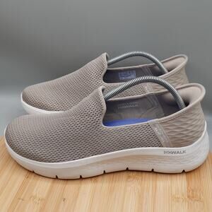 Skechers Womens Size 11 W Wide Taupe Slip-ins GO WALK Flex Relish Sneakers EUC